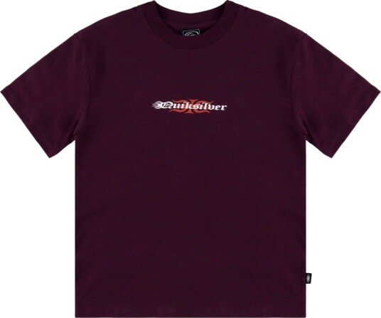 Quiksilver T skjorte Kvikksølvflammende Heat Kraftig Purple Quiksilver 8 år 128 T skjorte Rød