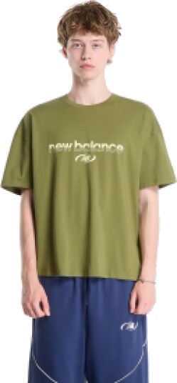 New Balance Trackside T Shirt Khaki green L