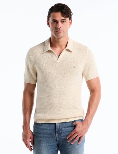 Original Penguin 5Gg Slub Jrsy Johnny   Cream   XL