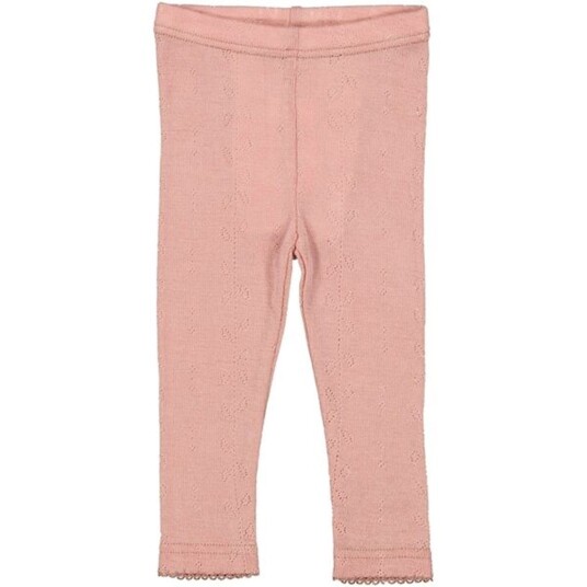 MarMar Wool Pointelle Burnt Rose Leggings 8 år/128