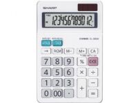 Sharp EL320WB, Desktop, Grunnleggende, 12 sifre, Vippbar skjerm, Batteri/Solcelle, Hvit Sharp EL320WB, Desktop, Grunnleggende, 12 sifre, Vippbar skjerm, Batteri/Solcelle, Hvit