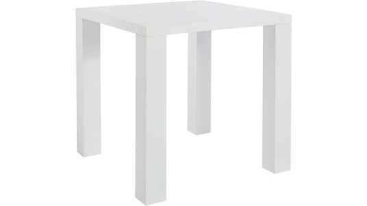Loft24 Shane Spisebord Hvit Highgloss - 80x80 Unoliving 1743972-01-0 1743974-01-0