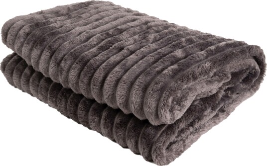 KMCarpets Stripe Pledd 130x170 Kullgrå