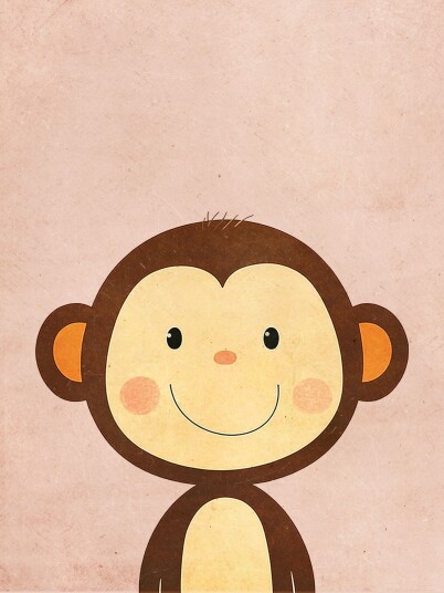 Plakat Smilende Ape