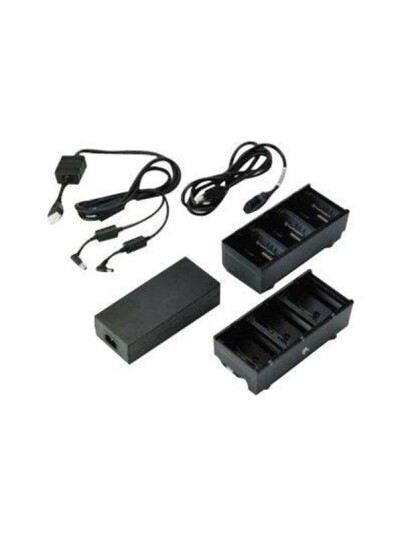 Zebra Dual 3-Slot Battery Charger Connected via Y Cable Zebra Dual 3-Slot Battery Charger Connected via Y Cable