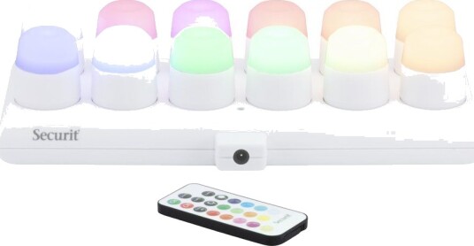 Securit® Amsterdam Led Fyrfadslys 12 Stk. + Ladest. 12 Farver
