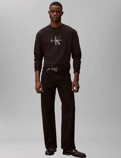Calvin Klein Jeans Ls Eu 350Terry Monologo Cn Swtsh - Black - XL