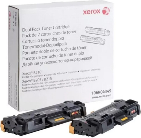 Xerox Toner 106R04349 Sort 2stk (2x3.000 sider) Original Xerox Toner 106R04349 Sort 2stk (2x3.000 sider) Original