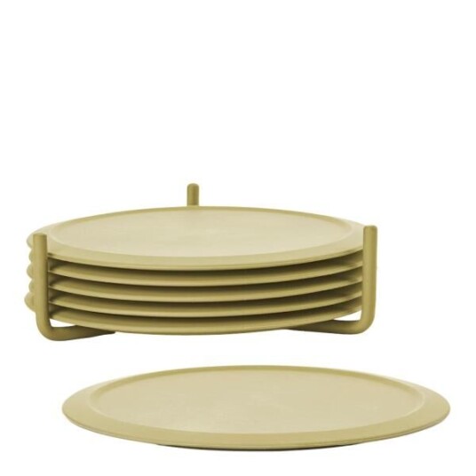 Zone Singles glassbrikker m/ holder 6 stk 10 cm leek green Zone Singles glassbrikker m/ holder 6 stk 10 cm leek green