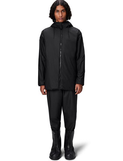 Rains Lohja Long Insulated Jacket W3T2 - Black - XL Rains Lohja Long Insulated Jacket W3T2 - Black - XL