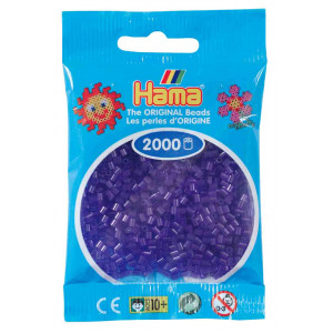 Hama Mini Perler 501-24 Transparent Lilla 2000 stk Hama Mini Perler 501-24 Transparent Lilla 2000 stk