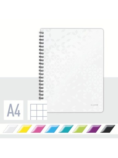 Leitz Notatbok WOW PP A4 Ruter 80 ark