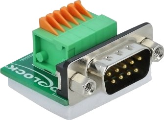 Delock Seriell Adapter Db 9 Hann Til 6 Pins Terminalblokk Tommelskruer Trykknapp