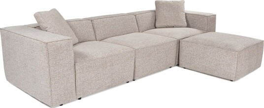 Kaolins Sofa med Sjeselong 3 seter   Mokka