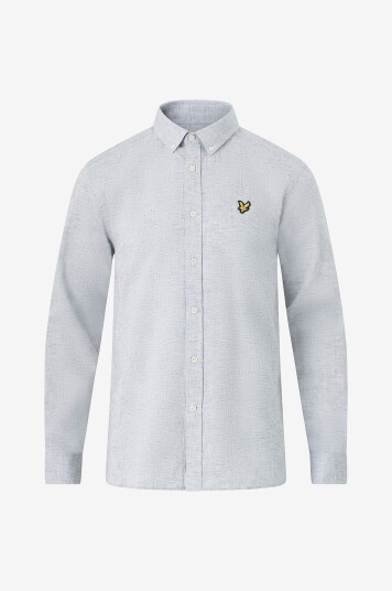 Lyle & Scott - Skjorte Linen Oxford Shirt - Grønn