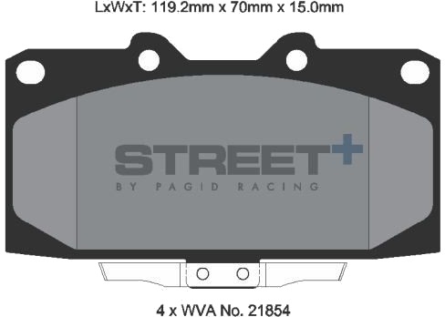 PAGID Racing T8308SP2001 Bremseklosser PAGID Racing T8308SP2001 Bremseklosser