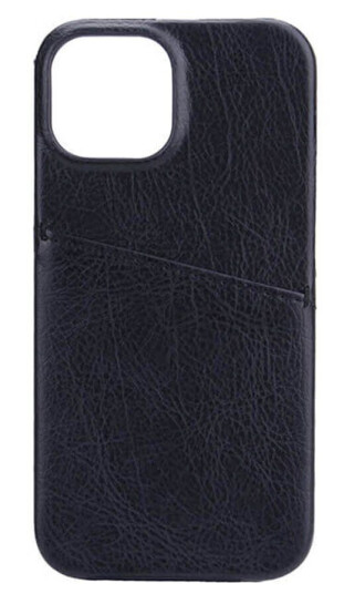 Onsala iPhone 13 Mini Skinn Bakdeksel med Kortlomme - Svart