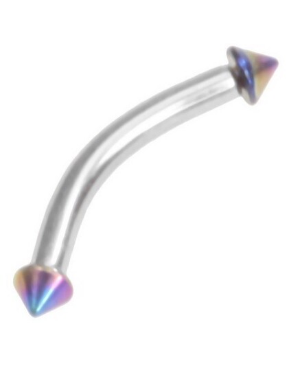 Utgått Micro Spike Colorized Multi 1.2 x 8 mm Øyenbrynspiercing