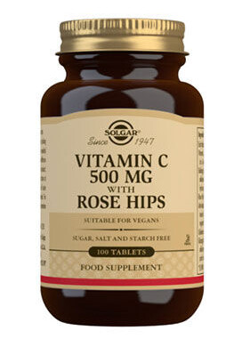 Solgar Vitamin C 500 mg med Nype - 100 Tabletter