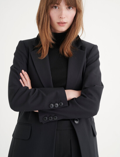 InWear Zellaiw Long Blazer Black 38 InWear Zellaiw Long Blazer Black 38