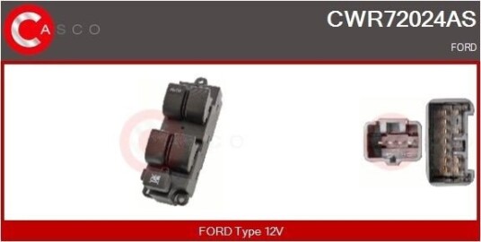 Bryter, vindusheis CASCO CWR72024AS