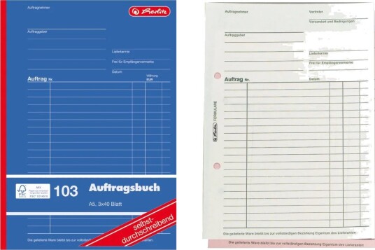 Herlitz 880534 Blå Hvit Gult A5 40 Sider 3 Stykker