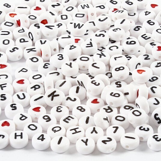 Creativ Company Bogstavperler, Str. 7 Mm, Hulstr. 1,2 Mm, Hvid, 200 G/ 1 Pk. Creativ Company Bogstavperler, Str. 7 Mm, Hulstr. 1,2 Mm, Hvid, 200 G/ 1 Pk.