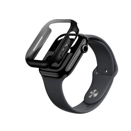 AmazingThing Radix Glassdeksel til Apple Watch 46mm - Svart Skjermbeskytter