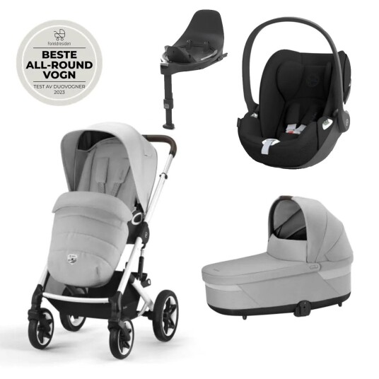 Komplett vogn 4in1 Cybex Talos S Lux Lava Grey + Cloud T og Base T