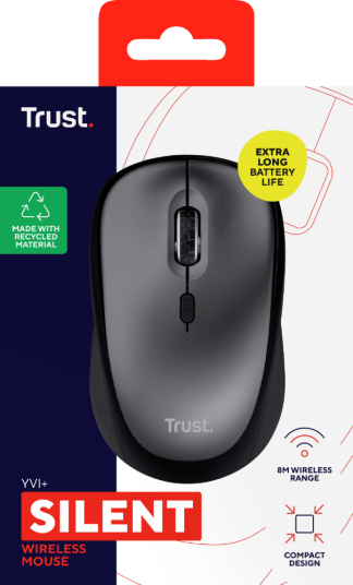 Trust Yvi+ Silent Trådløs Mus ECO Svart Trust Yvi+ Silent Trådløs Mus ECO Svart