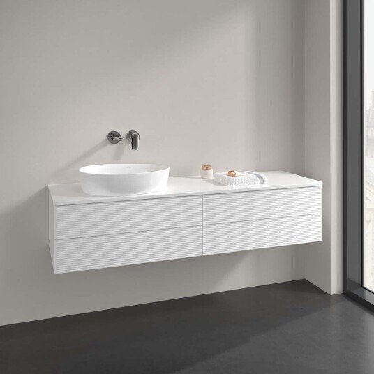 Villeroy & Boch  Antao Servantskap med 4 skuffer 160x50x36 cm m/lys Hvit Matt