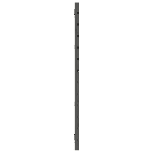 vidaXL Veggmontert sengegavl grå 156x3x91,5 cm heltre furu