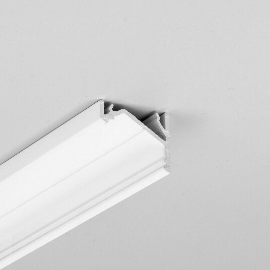 Topmet 2m aluprofil CORNER16.V2 AC 6/TY   Hvit lakkert hjørne LED skinne