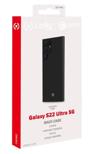 Celly Cromo - Bagsidedeksel For Mobiltelefon - Silikonbelagt Termoplastisk Polyuretan (Tpu) - Sort - For Samsung Galaxy S22 Ultra