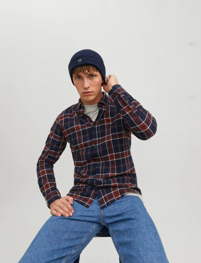 Jack & Jones Jacdna Beanie Noos - Blue - ONE SIZE Jack & Jones Jacdna Beanie Noos - Blue - ONE SIZE