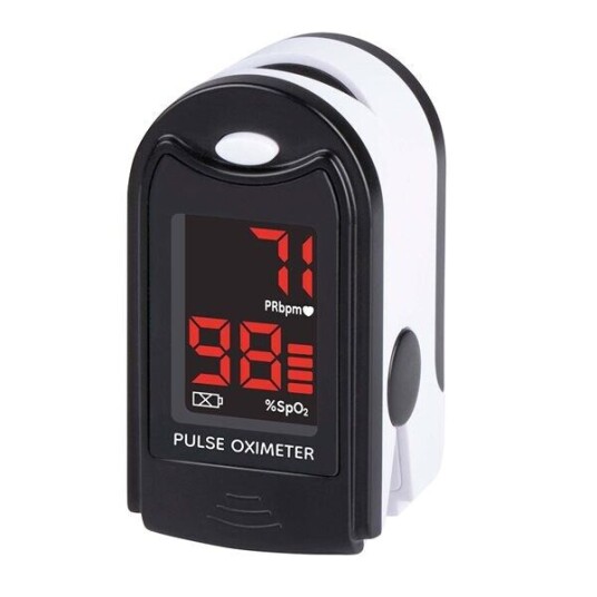 Digitalt pulsoksymeter med LED display og praktisk fingertuppmåling