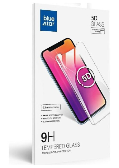Partner Tele.Com Blue Star 5D Herdet Glass - For Samsung Galaxy Note 20 Ultra (Full Lim/Etuivennlig/Fungerende Leser) - Svart