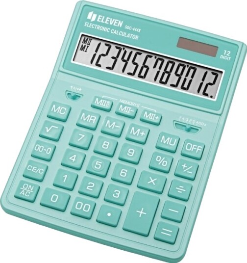 Eleven Eleven Eleven Kalkulator Sdc 444Xrgne Grønn 12 Sifret Skjerm Eleven Eleven Eleven Kalkulator Sdc 444Xrgne Grønn 12 Sifret Skjerm