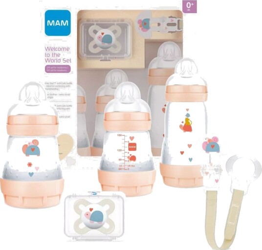 Mam Better Together Startsett Smokkeflasker 2x160ml 1x260ml 1x Smokk Fra 0 Mnd Beige Mam Better Together Startsett Smokkeflasker 2x160ml 1x260ml 1x Smokk Fra 0 Mnd Beige