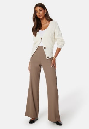 BUBBLEROOM Odelle Wide High Waist Pants Nougat 44