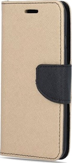 Smart Fancy Flipdeksel iPhone 15 Kunstskinn/TPU Gull/Svart