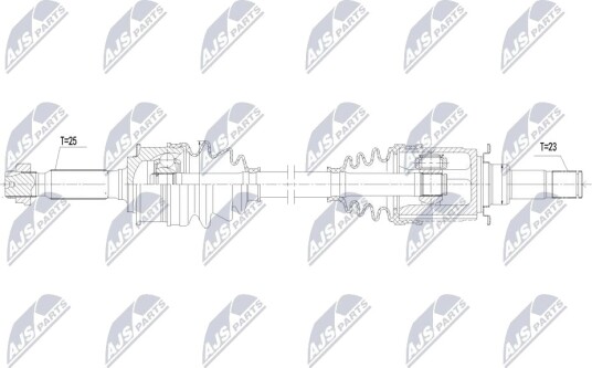 NTY NPW MS 125 Drivaksel NTY NPW MS 125 Drivaksel