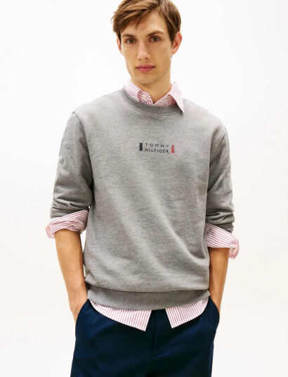 Tommy Hilfiger Brand Love Sweatshirt - Grey - XXL