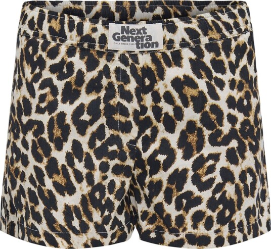 Kids Only Shorts KogClara Black/Med Clara Leo Kids Only 13 år 158 Shorts Brun Svart