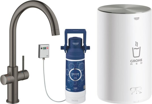Grohe Red II Duo C blandebatteri med kokefunksjon (hard graphite)