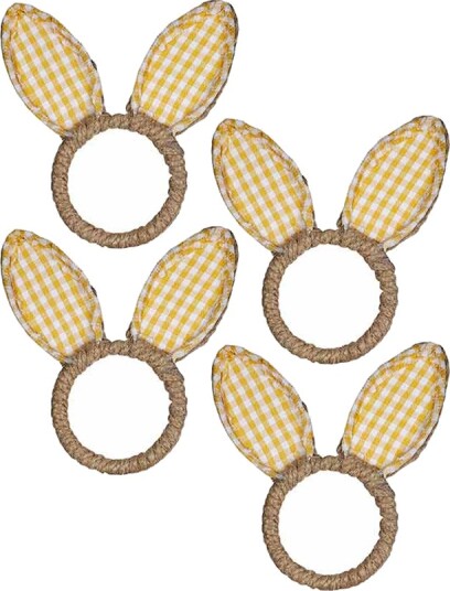 Seasons Easter Collection Serviettringer m/Kaninører 4pk Gul