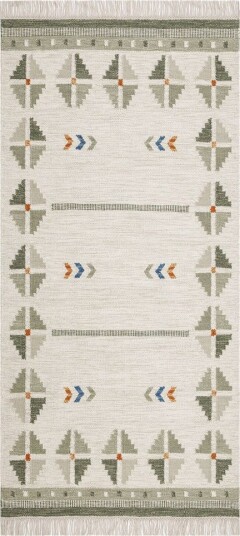 Avesta Ullteppe 80x200 cm Oval - Grønn