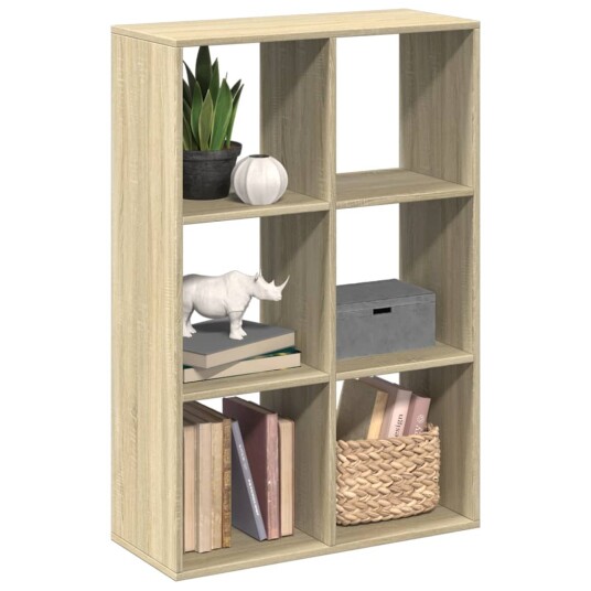 Romdeler bokhylle sonoma eik 69,5x29x103,5 cm konstruert tre Romdeler bokhylle sonoma eik 69,5x29x103,5 cm konstruert tre