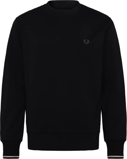 Fred Perry Crew Neck Sweatshirt BLK/ECR/LRLWGREN S Fred Perry Crew Neck Sweatshirt BLK/ECR/LRLWGREN S
