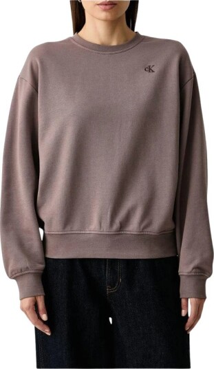 Calvin Klein Jeans Ls Rlxd Monogram French Terry Cr Grey XS